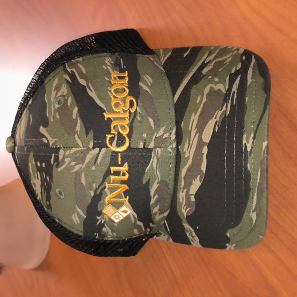 Nu-Calgon Camo Embroidered Trucker Mesh Snapback Hat Cap OSFM